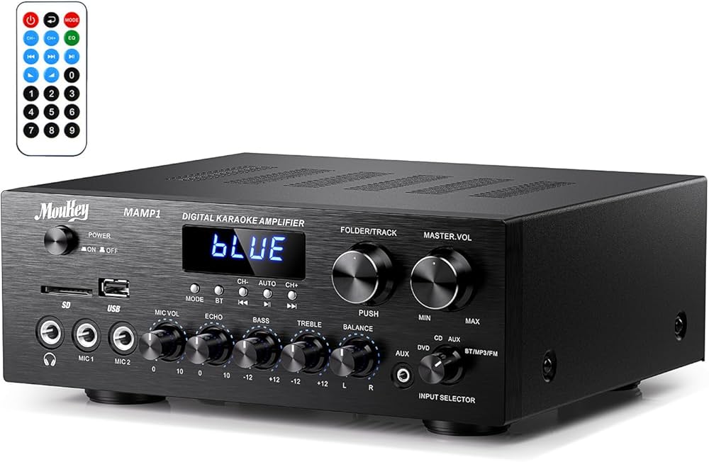 Amazon.co.jp: Moukey パワーアンプ システム マイクミキサー 220W
