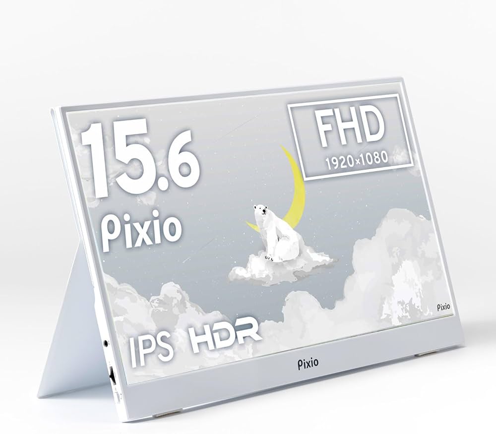 Amazon.co.jp: Pixio Portable Monitor Mobile Monitor White PX160