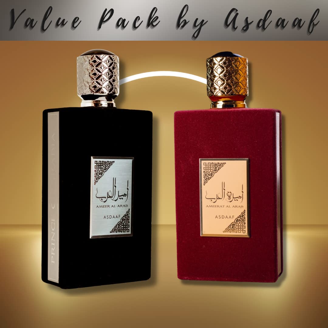 Amazon.com : Asdaaf Ameer Al Arab and Ameerat Al Arab EDP 100ML
