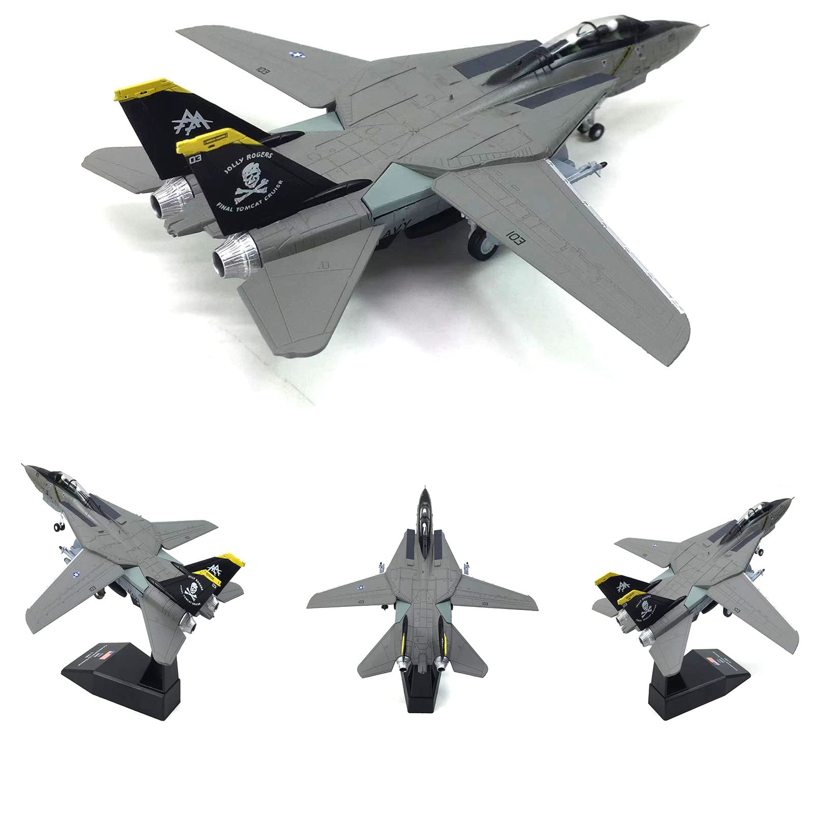 Amazon.co.jp: AZIZAT 1/100米海軍F-14トムキャット戦闘機金属軍用ダイ