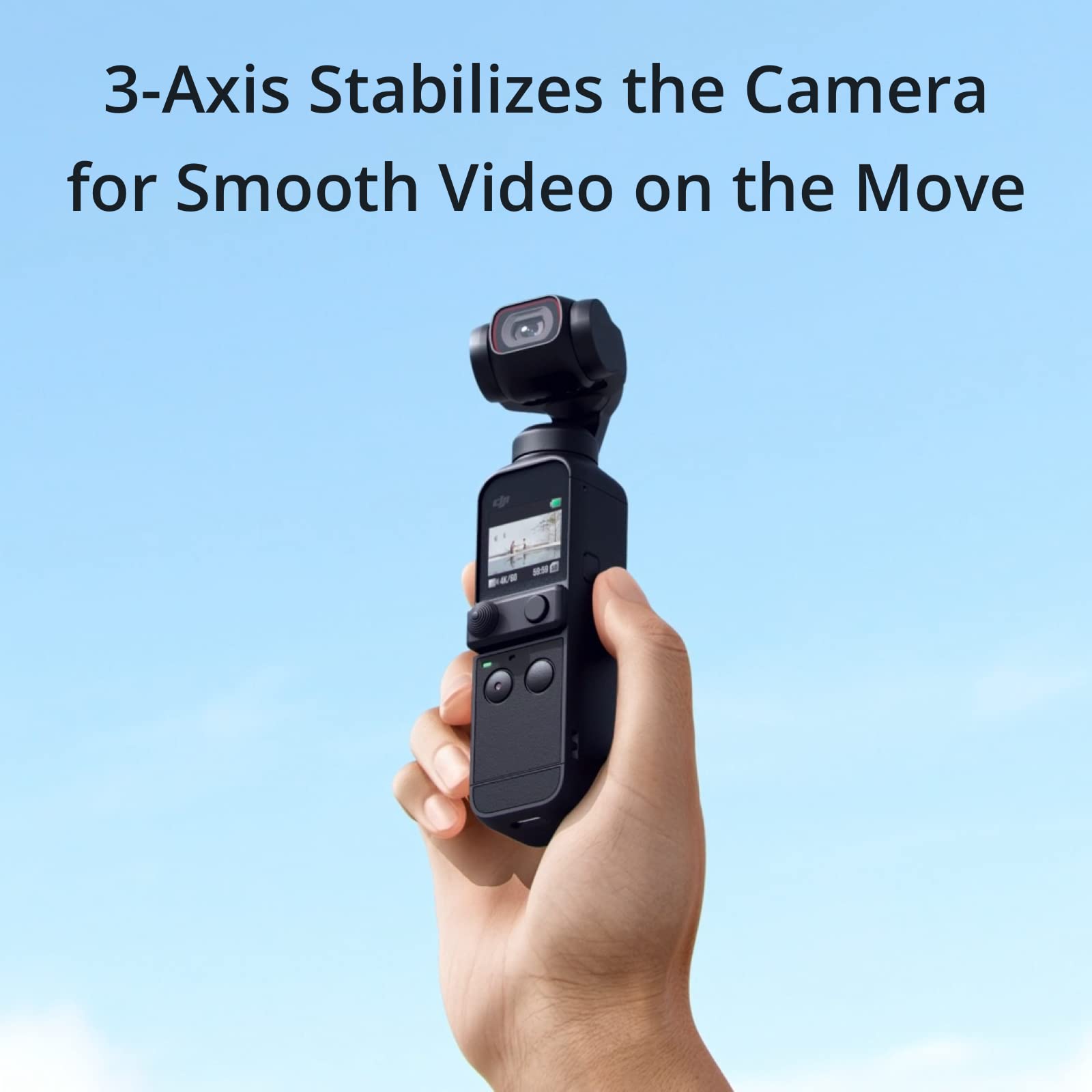 DJI Pocket 2-3-Axis Stabilized Camera, HDR Video, 8X Zoom, 64MP