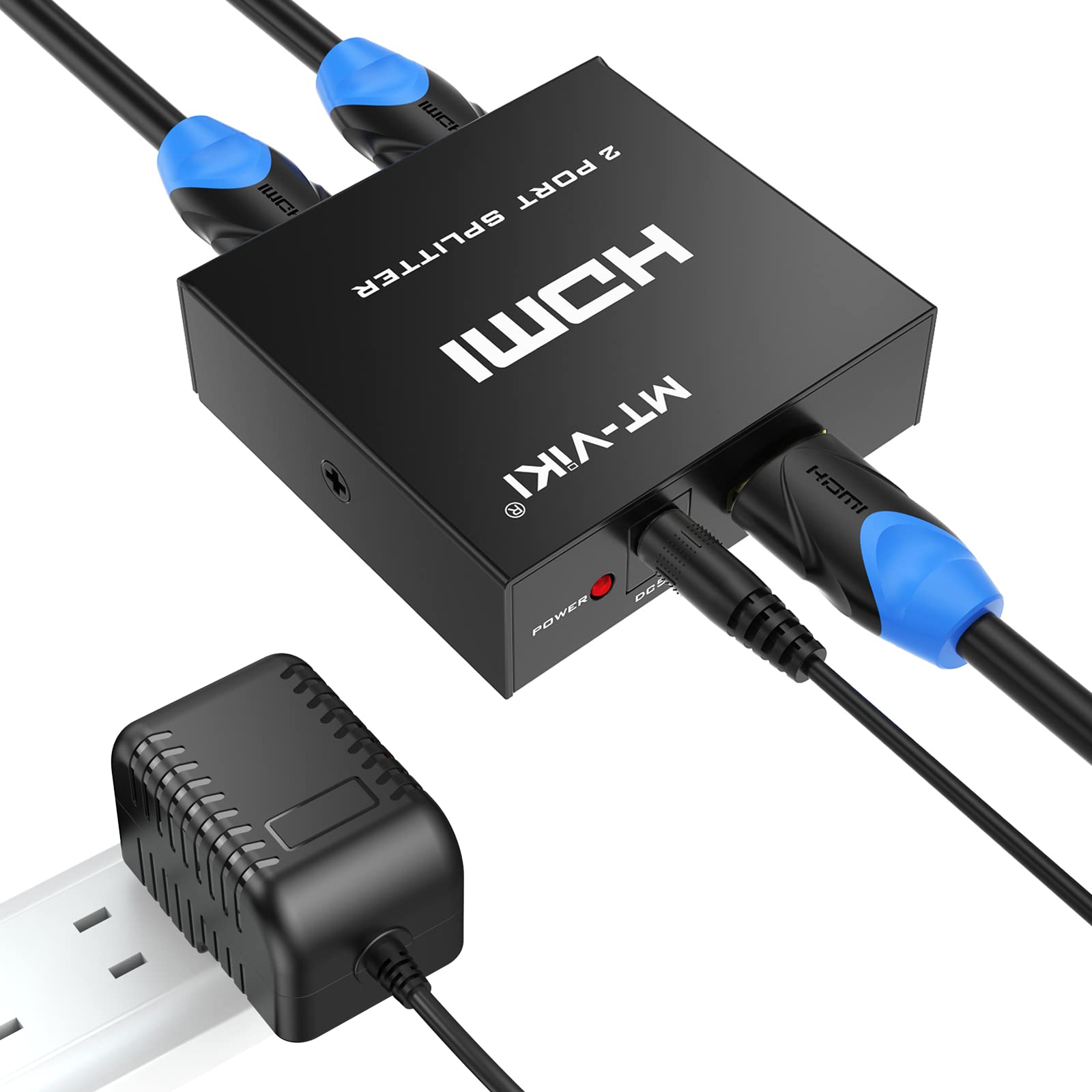 Amazon.com: MT-VIKI 4K HDMI Splitter 1 in 2 Out, 1x2 Powered HDMI