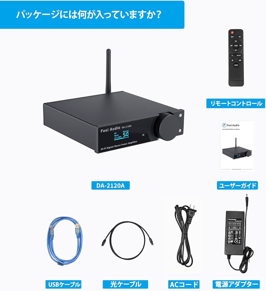 Amazon.co.jp: Fosi Audio DA2120A Bluetooth 5.0オーディオアンプ