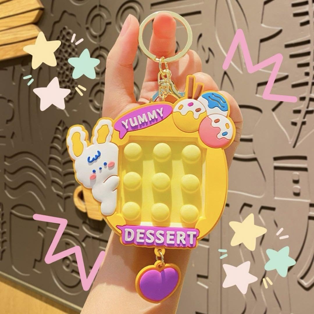 Amazon.co.jp: 無限 プッシュポップ キーホルダー 知育玩具 うさぎ