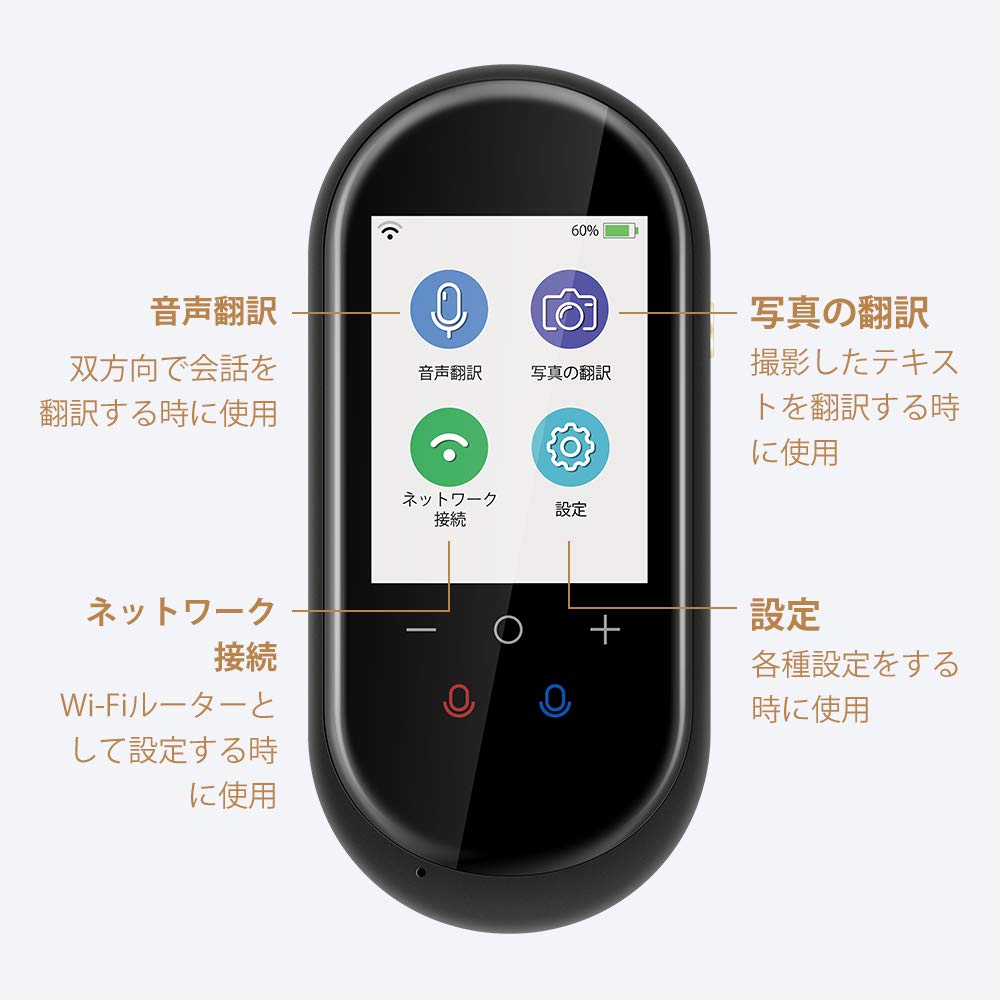 Amazon | LERANDA MINITALK T8 世界203ヵ国対応 瞬間双方向 翻訳機