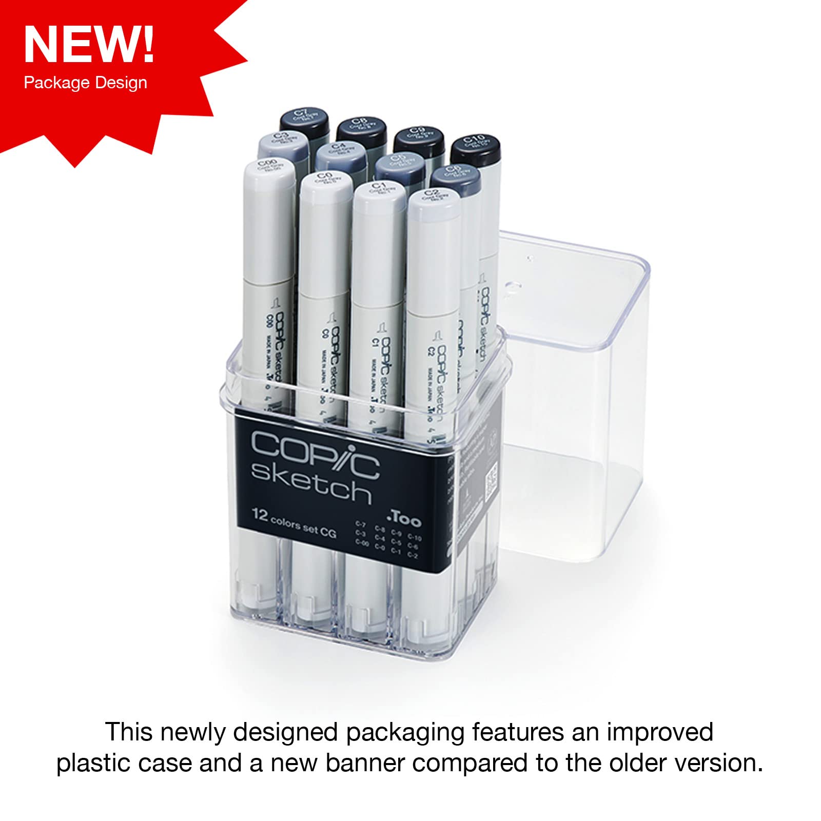 Amazon.com: Copic Sketch Alcohol Markers, 12pc set, Cool Gray (New