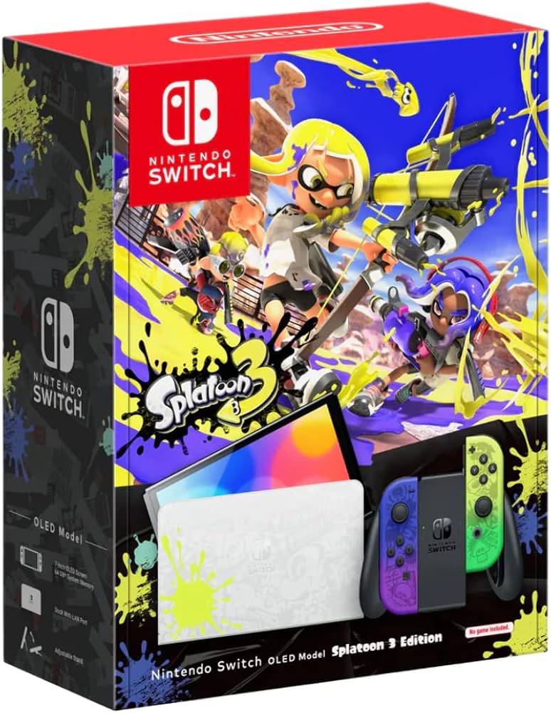 NINTENDO SWITCH OLED SPLATOON 3 EDITION CONSOLE DE JEUX PORTABLES