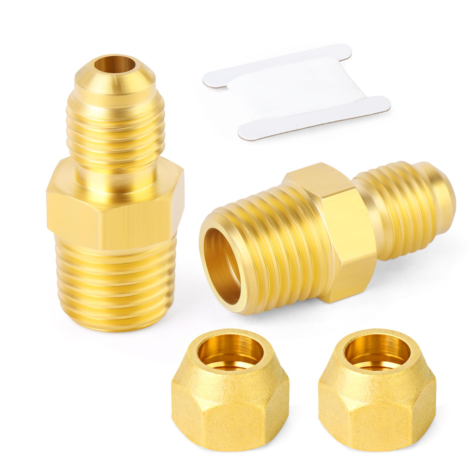 Amazon.co.jp: TAILONZ 2個真鍮継手、フレアナットと半組合せ、本体 1