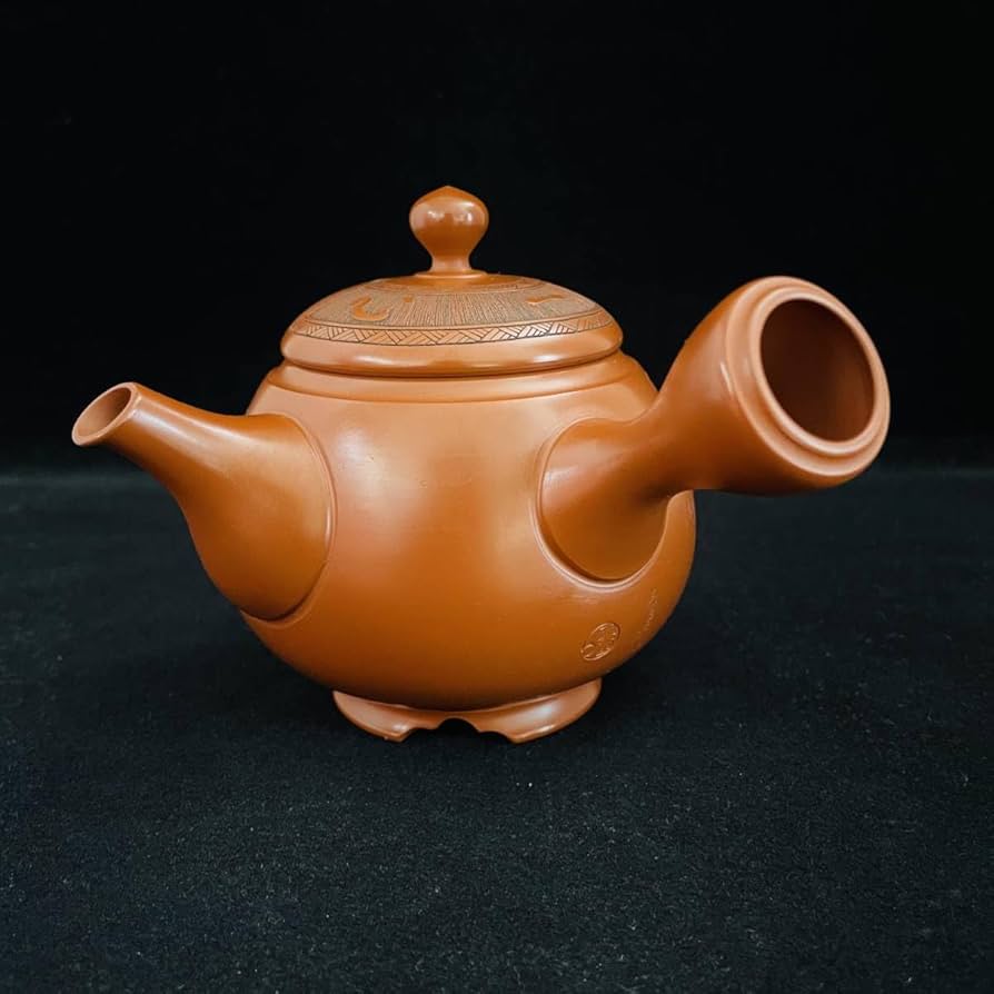 Amazon.co.jp: 常滑名工 吉川雪堂 壷堂作 朱泥急須 毛利元就 百万一心