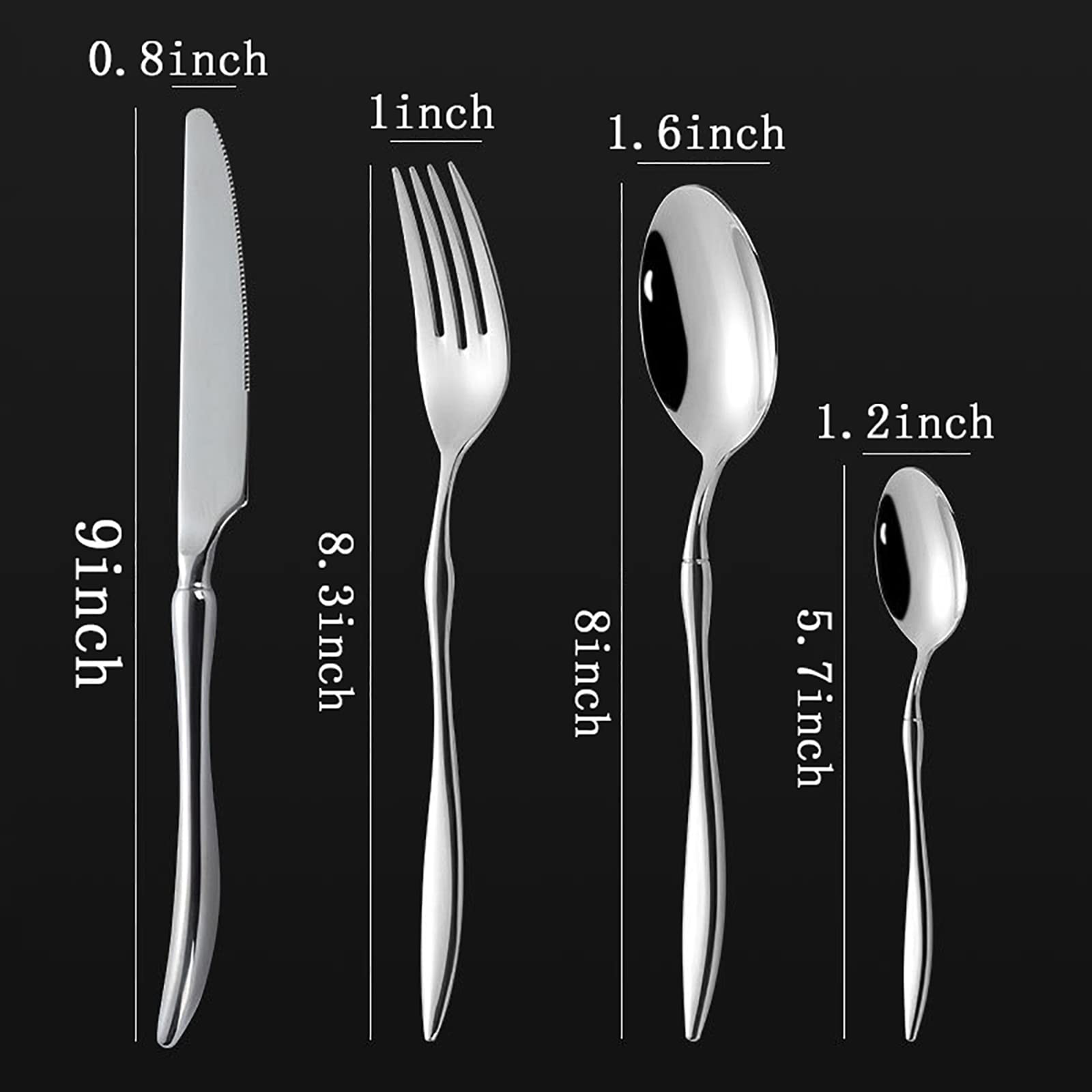 Amazon.co.jp: 銀食器32点セット 18/10ステンレススチール製食器セット