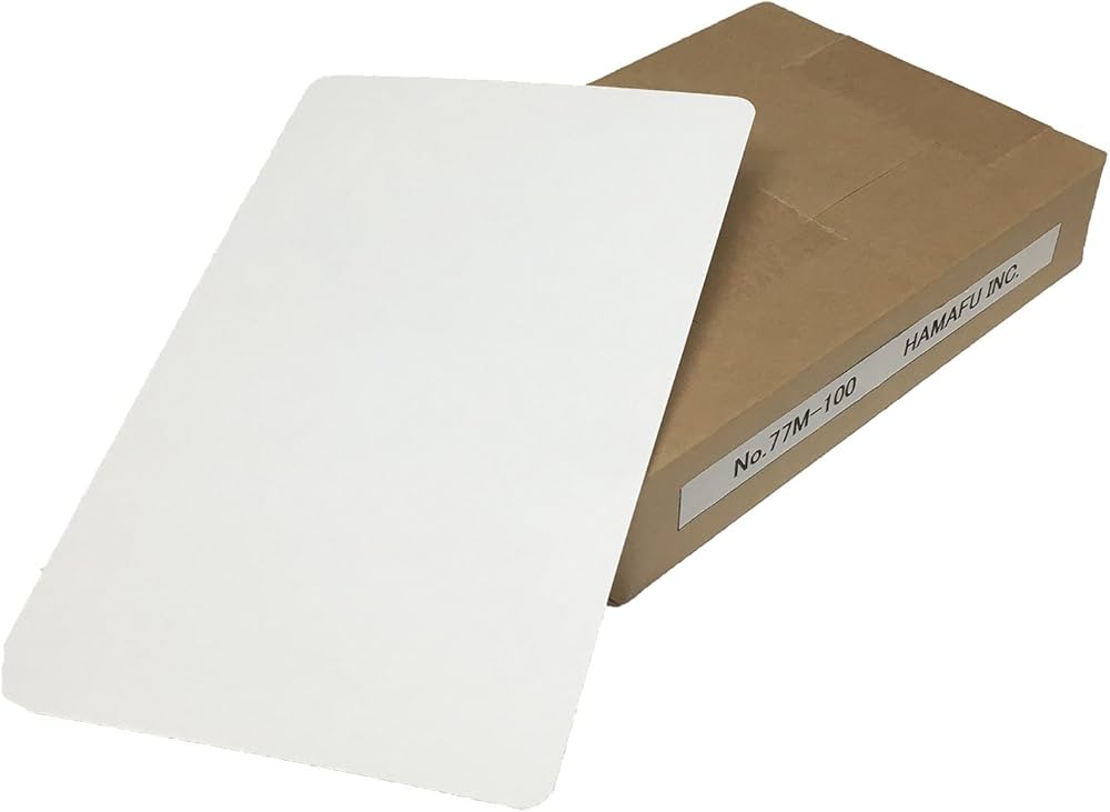 Amazon | ハマフ No.77M-100 両面インクジェット対応 無地ハガキ 角丸
