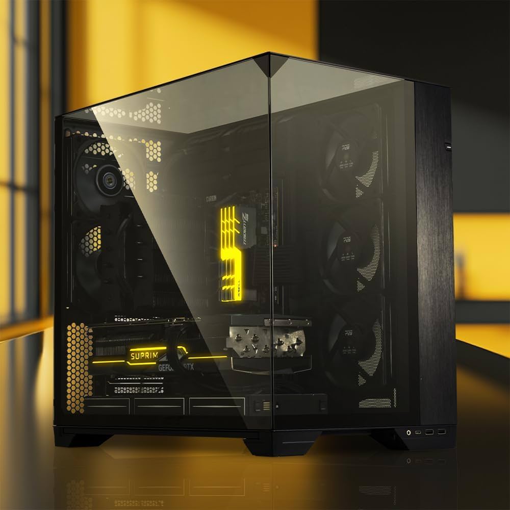 Amazon | LIANLI ミドルタワーPCケース O11 Vision Black 3面強化