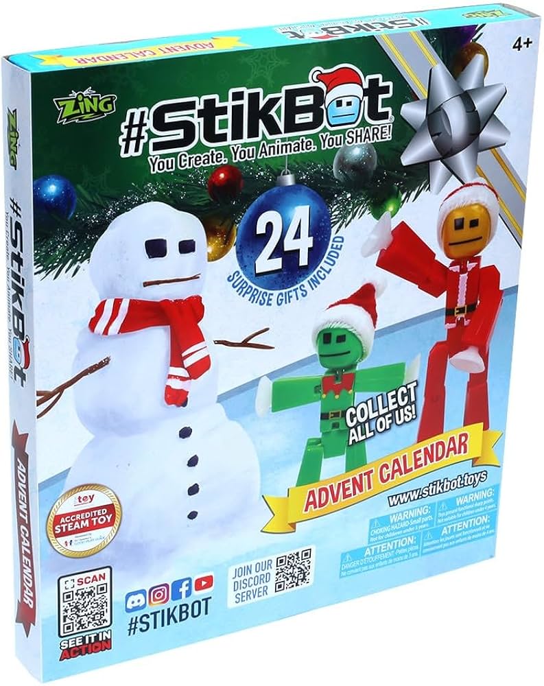 Amazon.co.jp: Zing Stikbot アドベントカレンダー 2023年 クリスマス