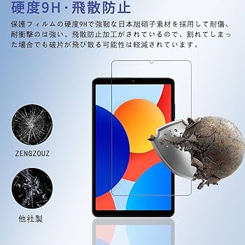 Amazon | [2枚セット] For Redmi Pad SE 4G 8.7インチ フィルム ガラス