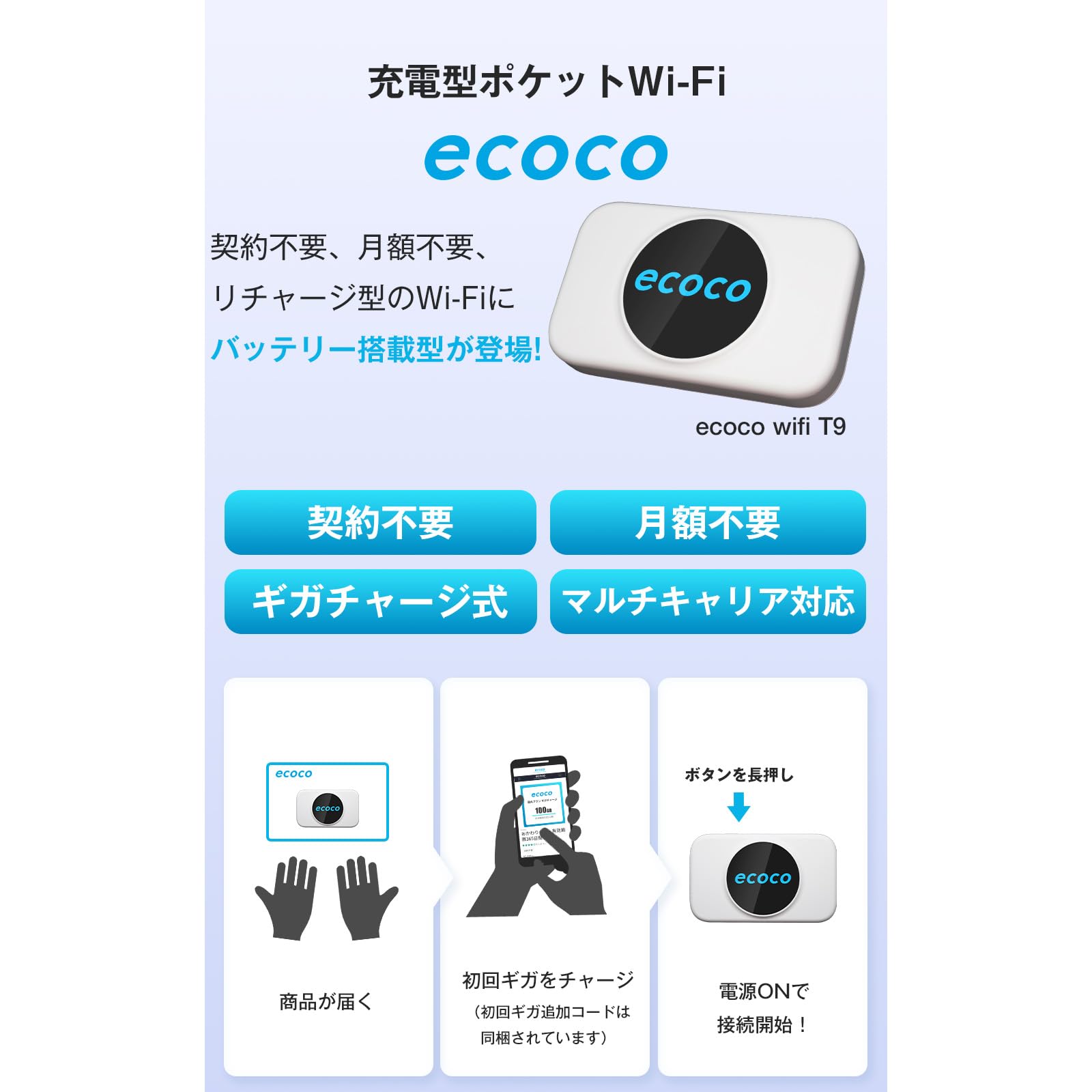 Amazon.co.jp: 【ecoco】 1年間 10GB 充電式 リチャージ 型 ポケット