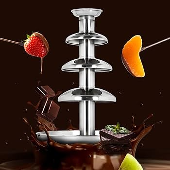 Amazon.co.jp: Huanyu チョコレートフォンデュファウンテン 噴水 4段
