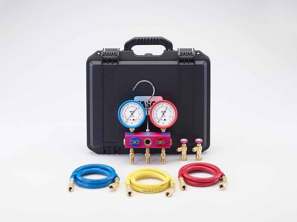 Amazon | イチネンTASCO TA122FB R410A/R32マニホールドセット(ゲージ