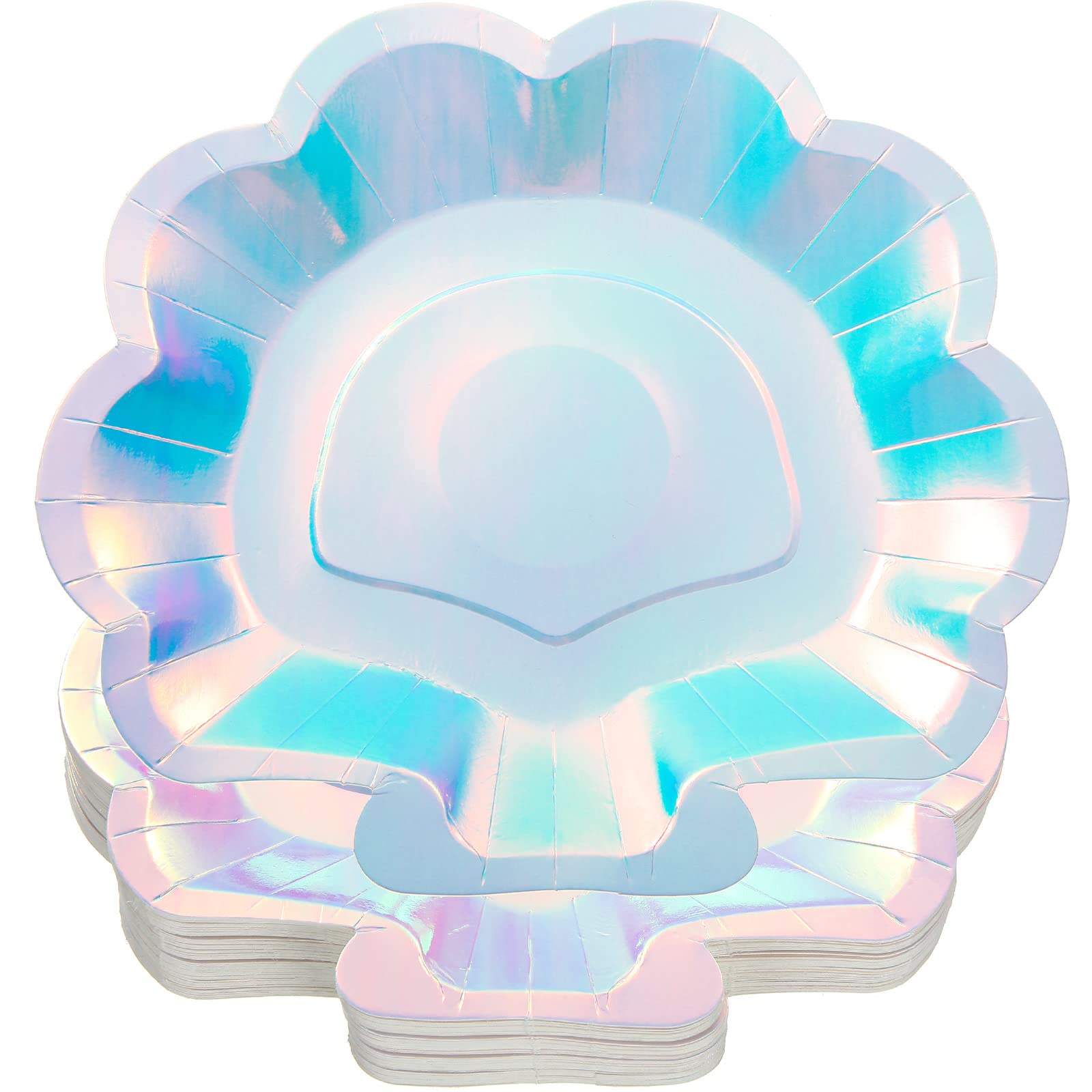 Amazon.co.jp: Woanger マーメイド貝殻紙皿 使い捨てパーティー