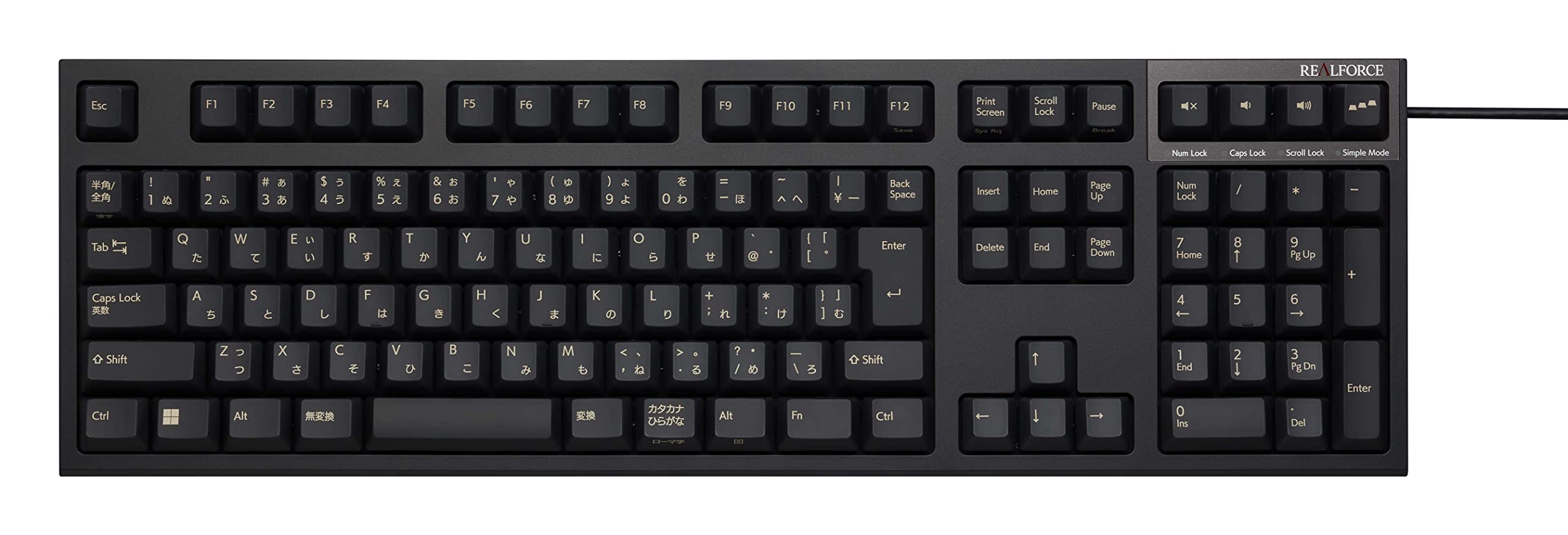 Amazon.co.jp: REALFORCE R3SA31 Keyboard Standard Switch Wired Full