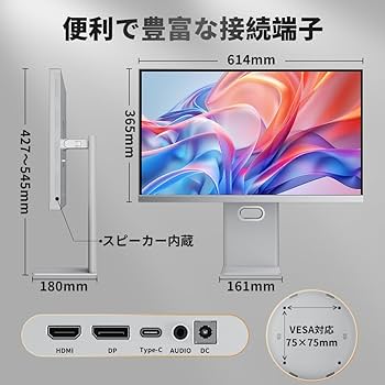 Amazon.co.jp: cocopar モニター 27インチ 4K Macピッタリ USB-C接続