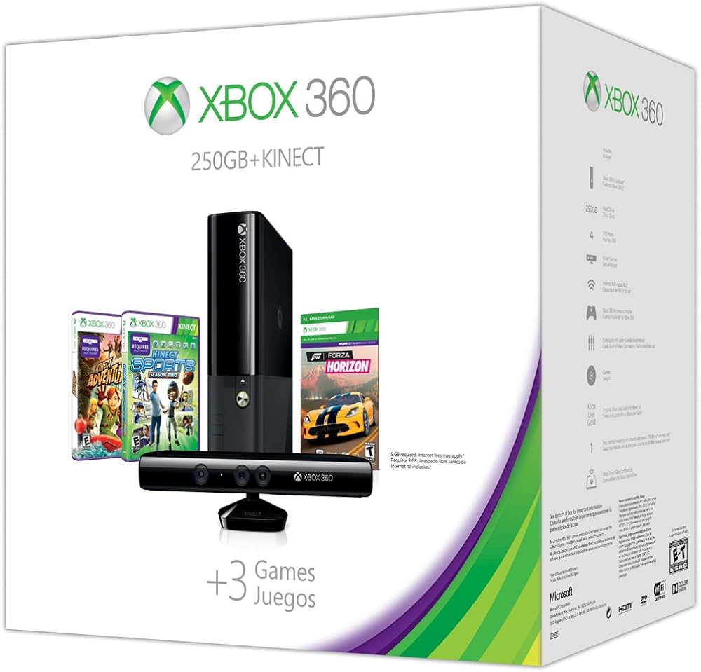 Amazon.com: Xbox 360 E 250GB Kinect Holiday Value Bundle (Renewed