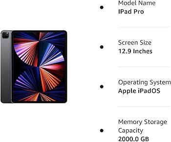Amazon.com : Apple 2021 iPad Pro 5th Gen (12.9 inch, Wi+Fi +