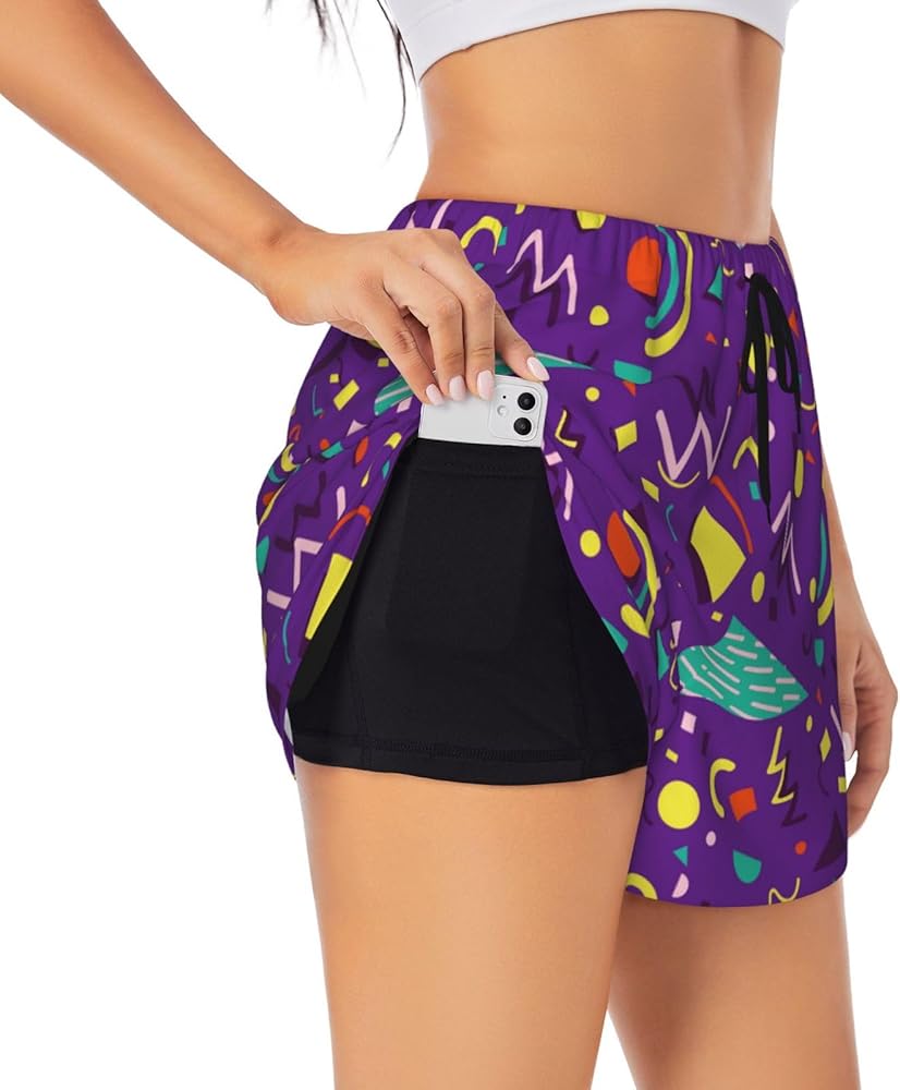 Amazon.com: Xiso Ver Retro 80s Style Women's Athletic Shorts Women