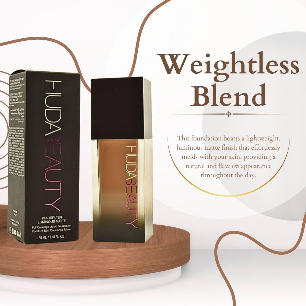 Amazon.com : HUDA BEAUTY #FauxFilter Luminous Matte Foundation
