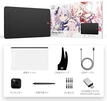 Amazon.co.jp: XPPen ペンタブレット Decoシリーズ 板タブ スマホ対応