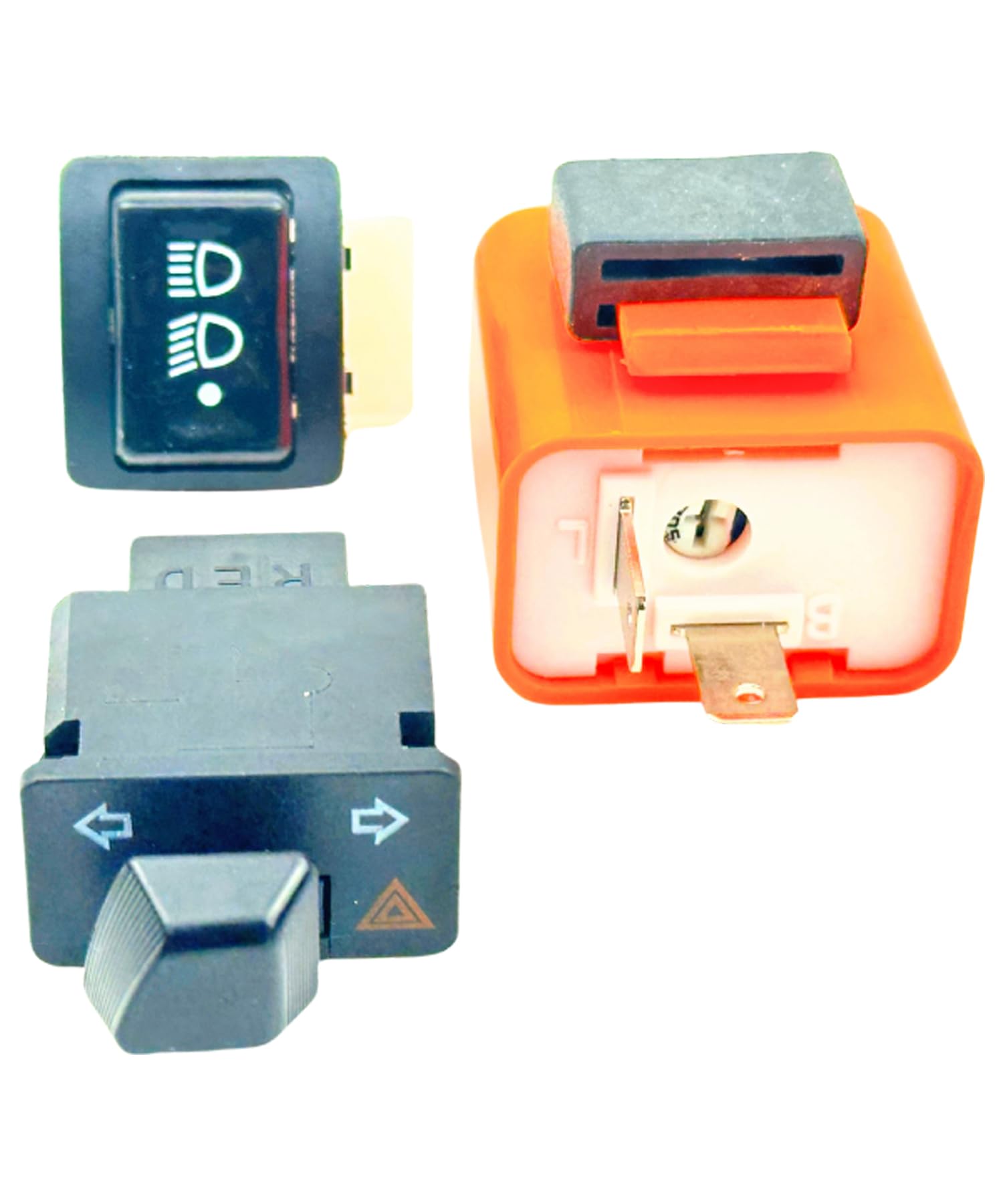 Amazon | HTharros バイク 汎用 ウインカースイッチ ハザード機能付き