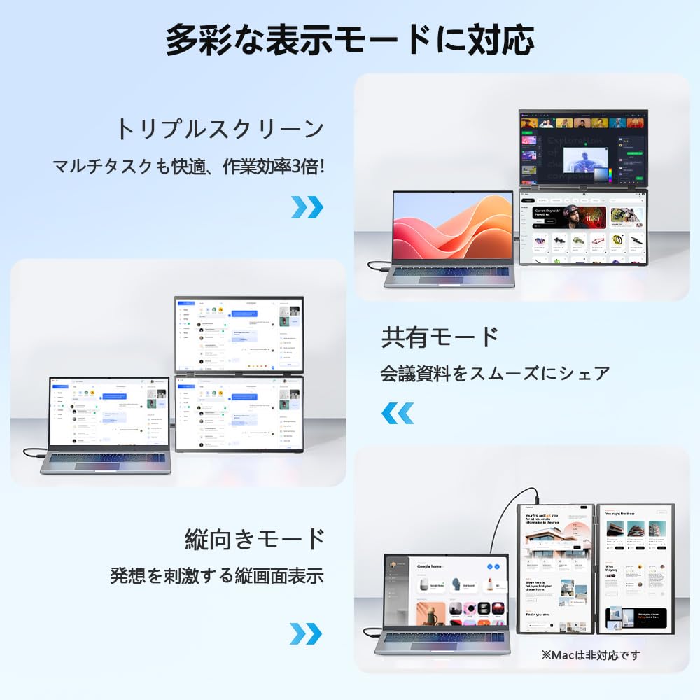 Amazon.co.jp: UPERFECT デュアル モバイルモニター 18.5インチ