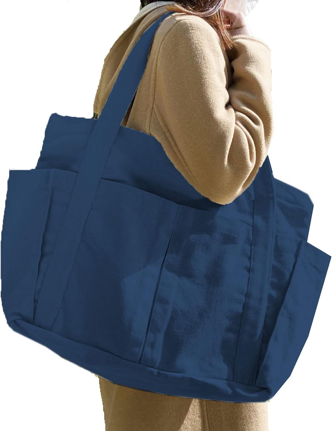 Amazon.co.jp: ZIP CORPORATION トートバッグ キャンバス 大容量 無地