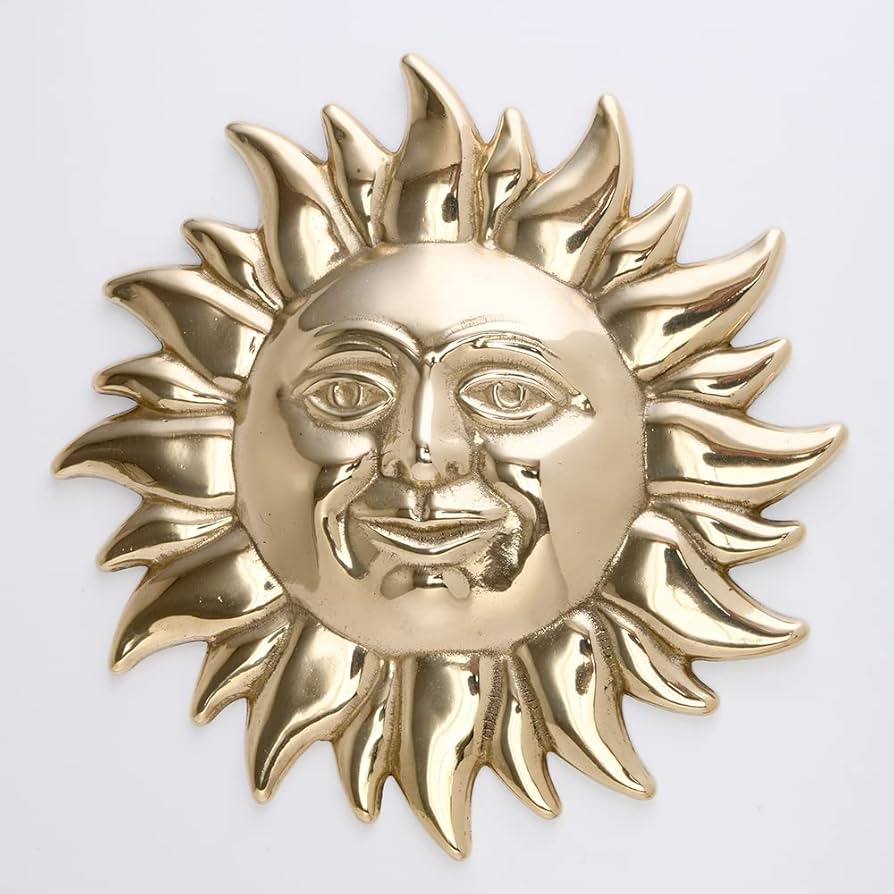 Amazon.co.jp: (壁飾り 太陽L 金色 ゴールド)(JDS024-PB) イタリア 製