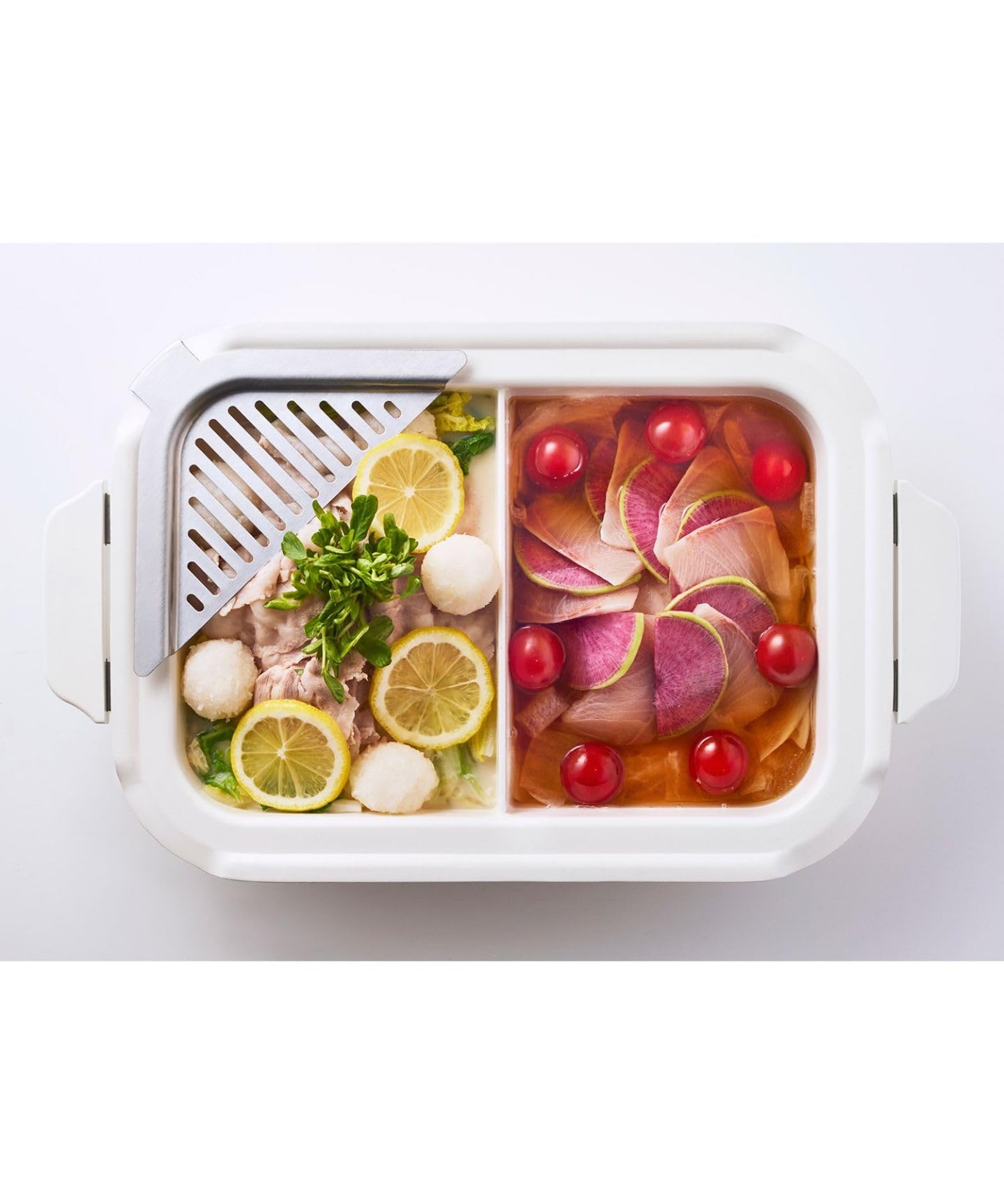 Amazon | BRUNO ブルーノ コンパクトホットプレート 鍋 仕切り鍋