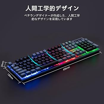 Amazon | CHONCHOW ゲーミングキーボードマウスセット スイッチ ps4