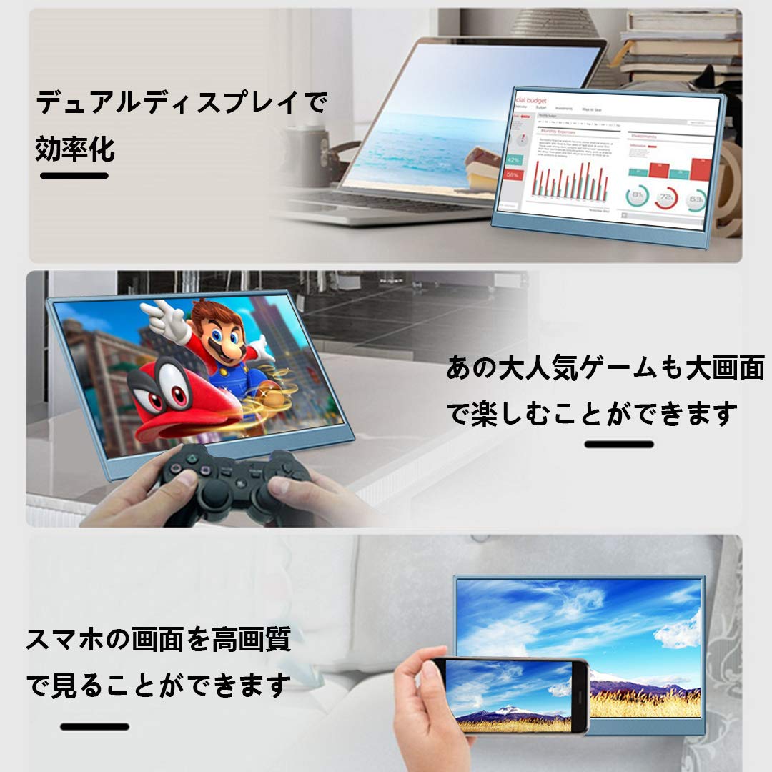 Amazon.co.jp: 144hz 1MS モバイルモニター 15.6インチ 1080P モバイル