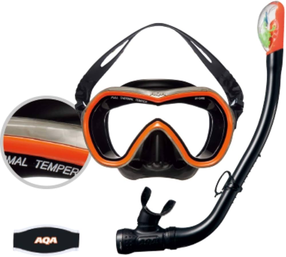 Amazon | AQA(エーキューエー) マリンスポーツ マスク & スノーケル 2