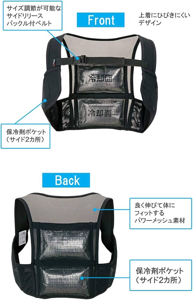 Amazon.co.jp: アイトス AITOZ アイスベスト(アイスパック4個付)(男女