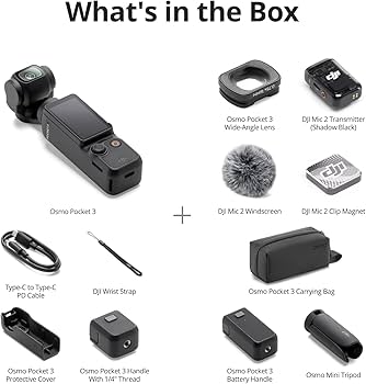 Amazon.com : DJI Osmo Pocket 3 Creator Combo, 1'' CMOS, 4K