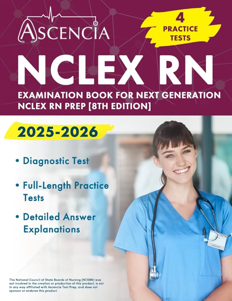 NCLEX RN Examination Book 2025-2026: 4 Practice Tests for Next