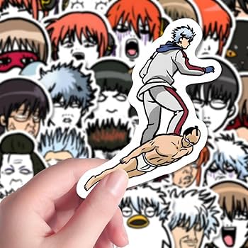 Amazon.co.jp: 銀魂 ステッカー 126枚 ノートステッカー 坂田銀時 新八