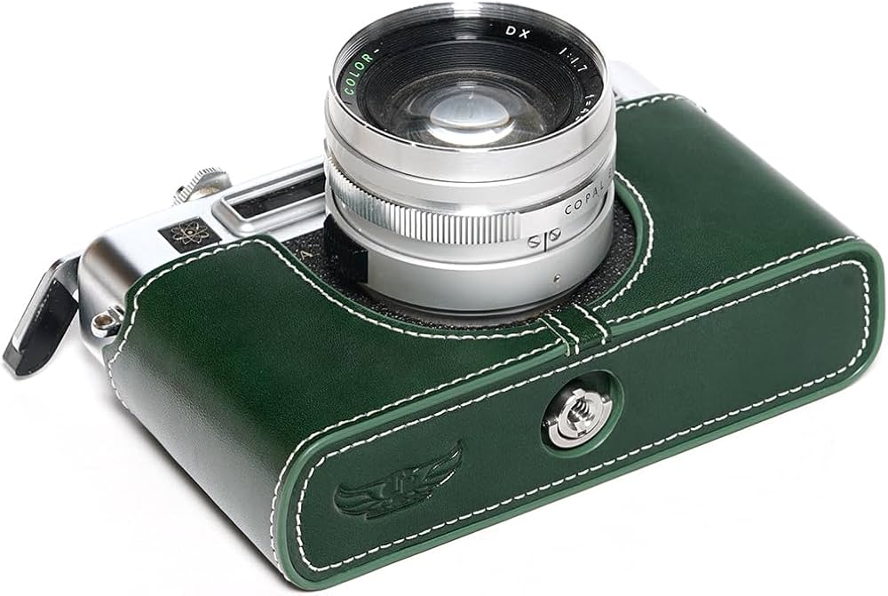 Amazon.com : Handmade Genuine Real Leather Half Camera Case Bag