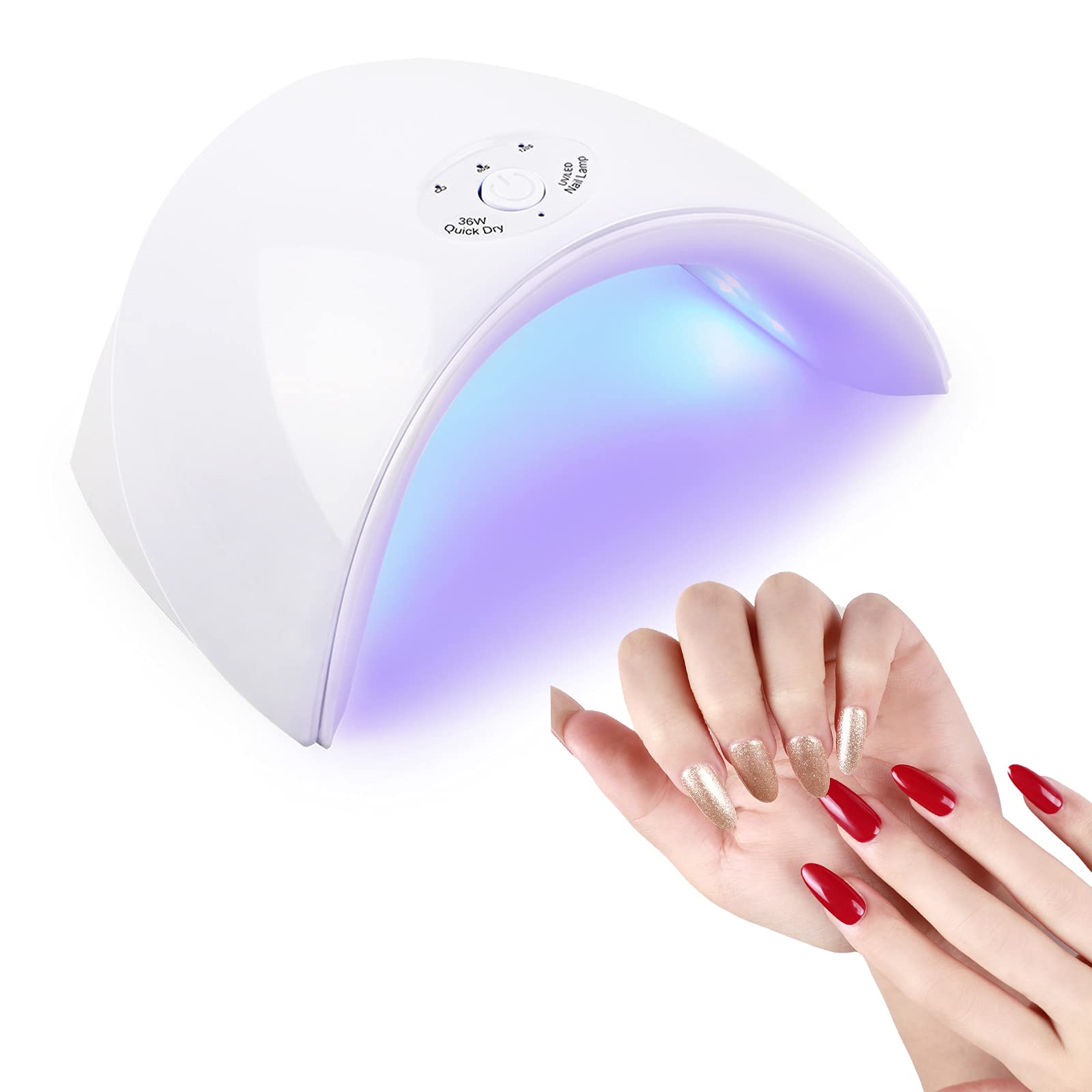 Amazon.co.jp: 36Wホワイト ネイルライト硬化用UV LEDライトネイル