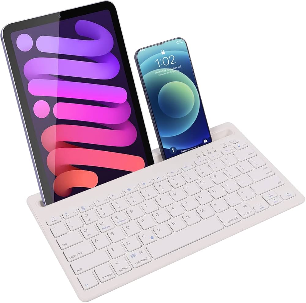 Amazon | ワイヤレスキーボード Bluetoothタブレット用 スマホ用 薄型