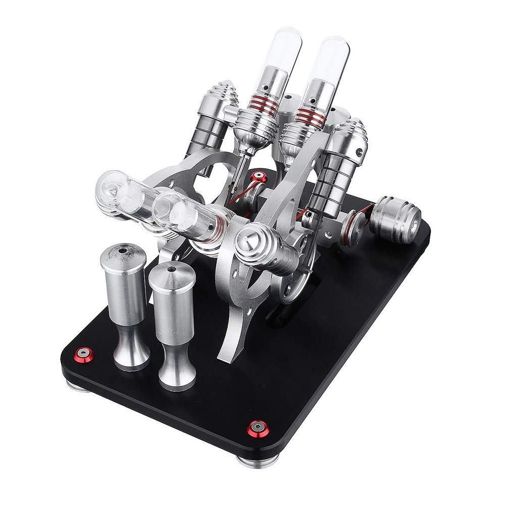 Amazon.co.jp: エンジン玩具モデル 燃焼V4スターリングエンジン型式4