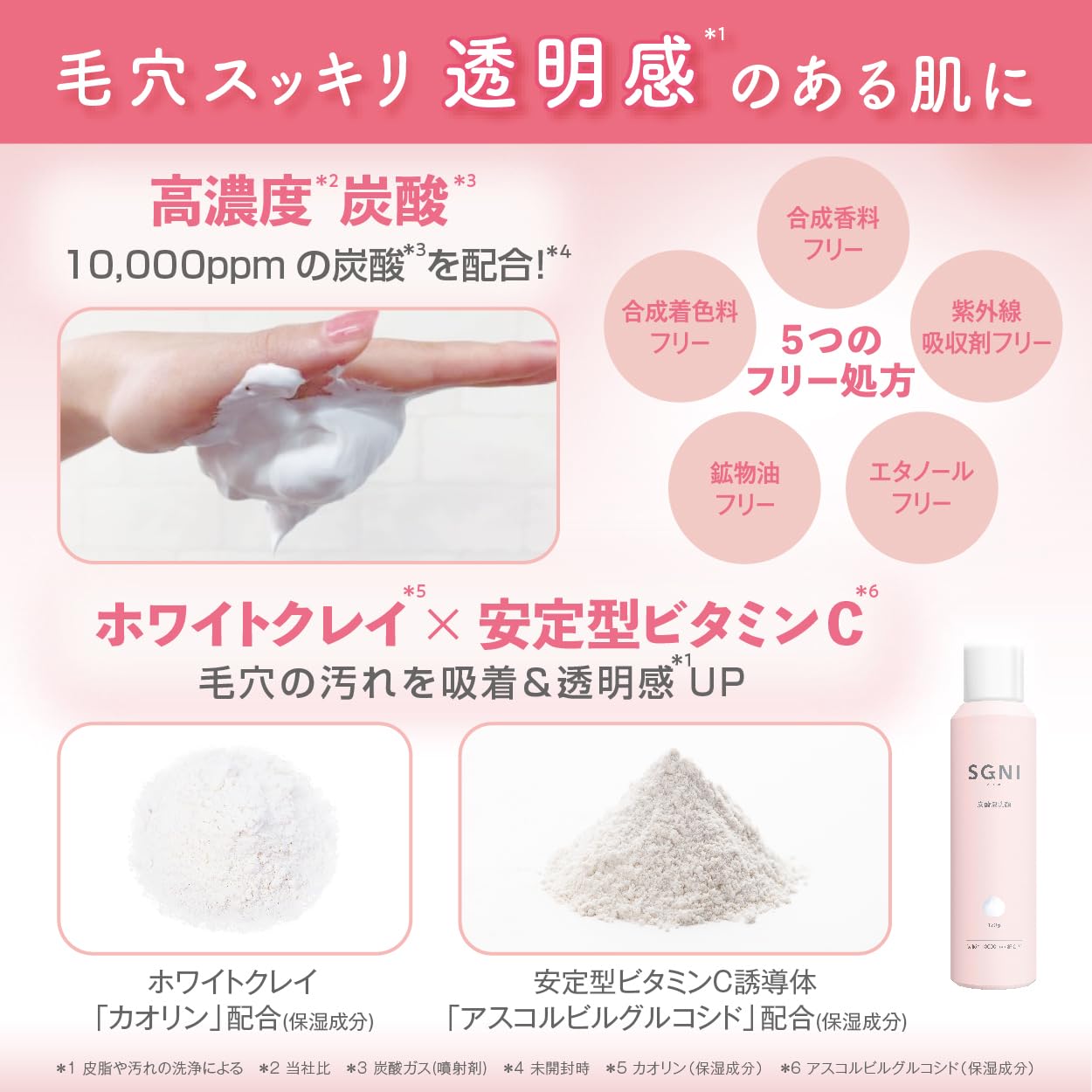 Amazon | スグニ SGNI 炭酸泡洗顔 | SGNI | 泡洗顔料 通販