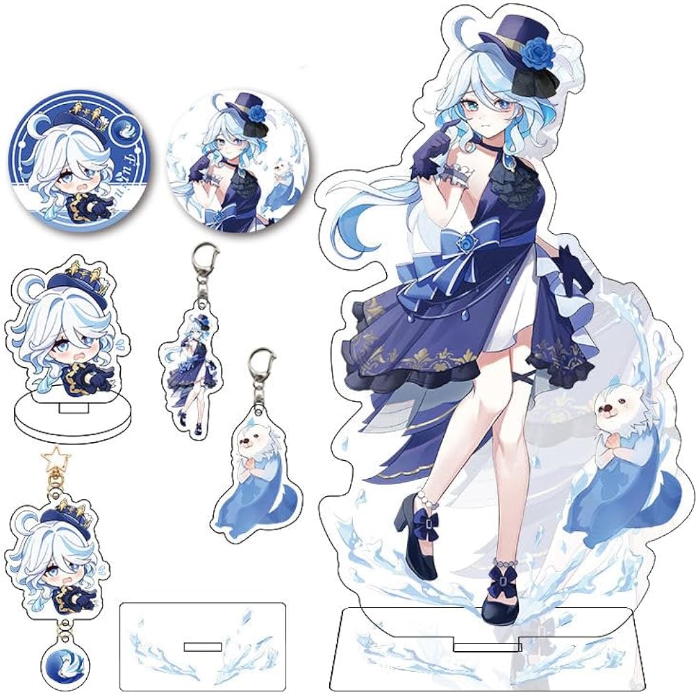 Amazon | 原神 フリーナ アクリルスタンド キーホルダー バッジ セット