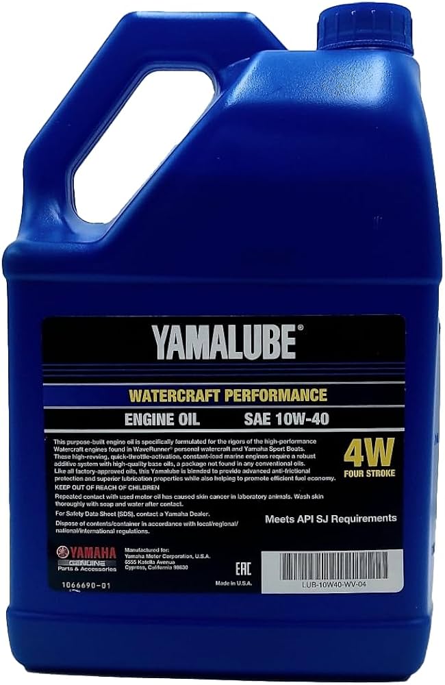 Yamaha Yamalube 10W-40 Mineral 4W WaterCraft Engine Oil- 1 Gallon