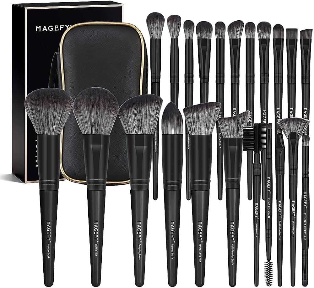 MAGEFY 22 Pcs Makeup Brushes with Case, Professional Makeup Brush