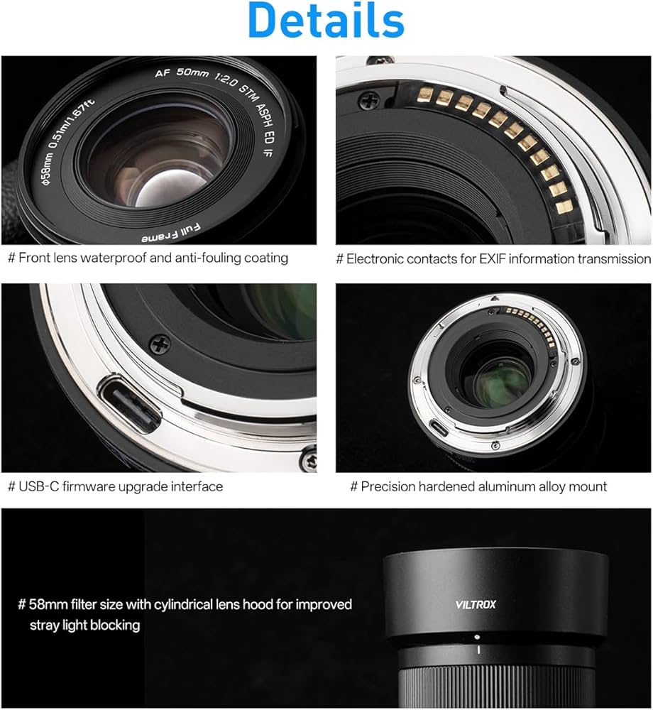 Amazon.co.jp: VILTROX 50mm F2.0 Zマウントフルフレームレンズ、AF